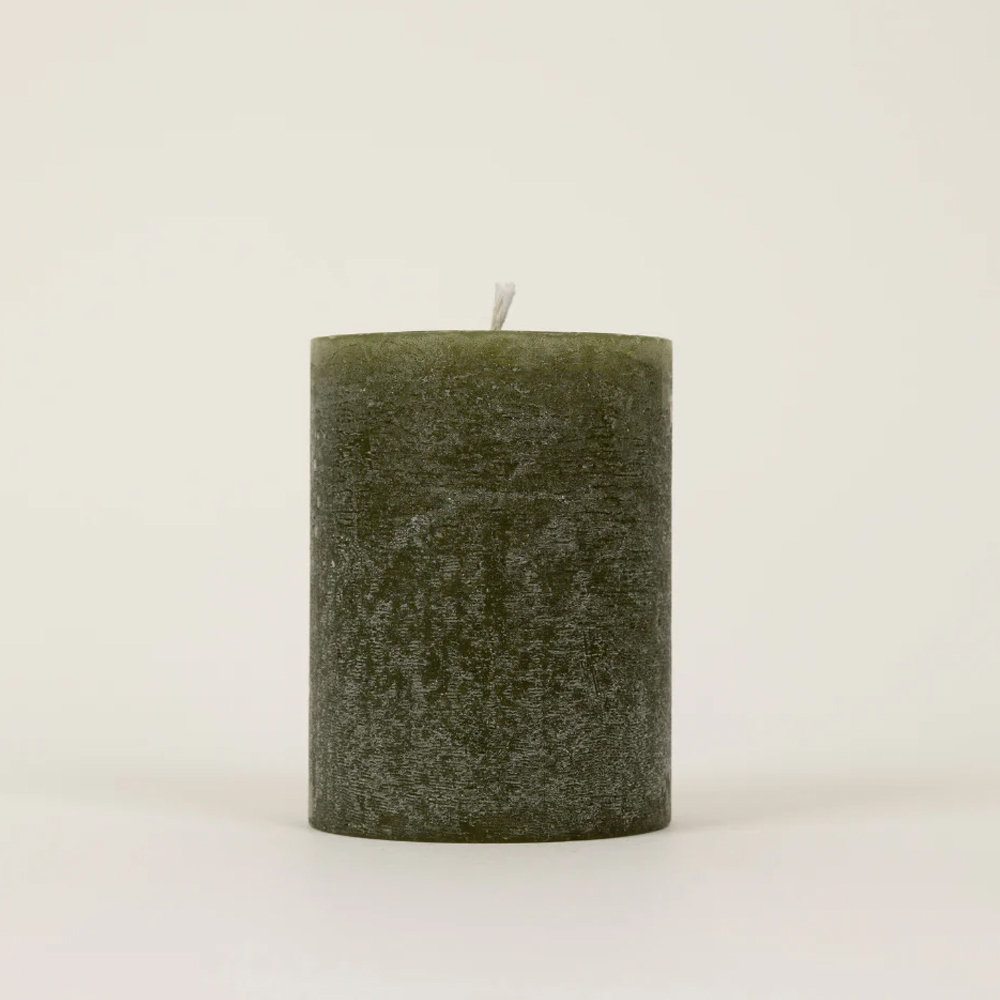 St Eval Granite & Moss Fragranced Colour Pillar Candle